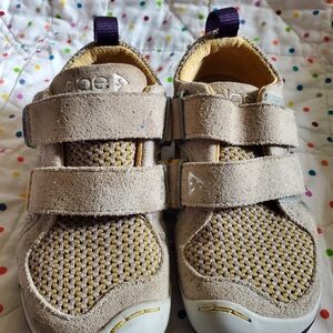PLAE Ty  Beige and Yellow Kids Sneakers with Velcro